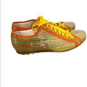 Vicini Italian Rainbow Sequin Shoes